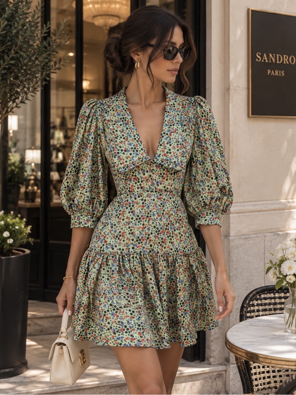 👒Sandro Paris Floral Mini Dress